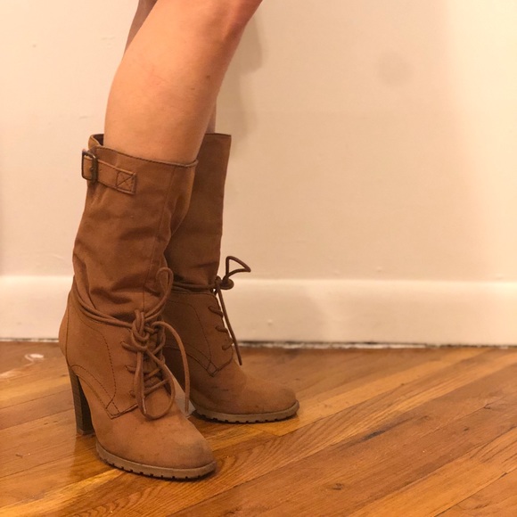 Zara Mid-Calf High Heel Bootie - Picture 2 of 7